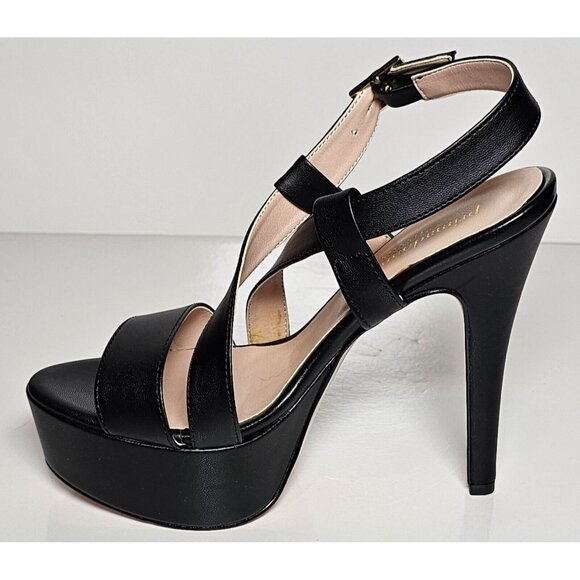 PRIMADONNA COLLECTION WOMEN EURO SIZE BLACK CRISS CROSS STRAPS NEW BOX 00313 - Picture 3 of 12